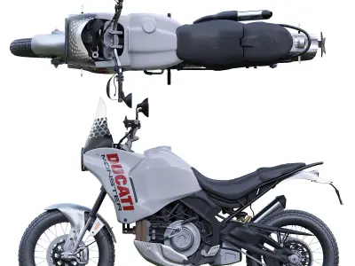 Dugatti motorcycle 3D model