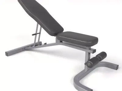 Gym Adjustable Bench 3D model