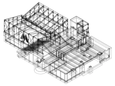 Subway Station Entrance with Elevator in Kyiv 3D model