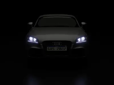 Audi TT RS lowpoly blender model Low-poly 3D model