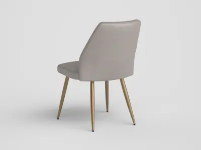 Leilani dining chair velvet pale grey Low-poly 3D model