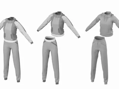 Woman Sportswear 12 High Poly Base Mesh 3D model