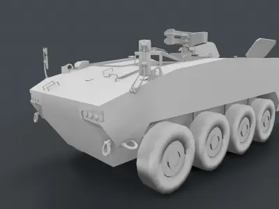 Mowag Piranha V Low-poly 3D model