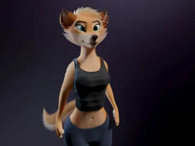 Julie Anthro Fox 3D model