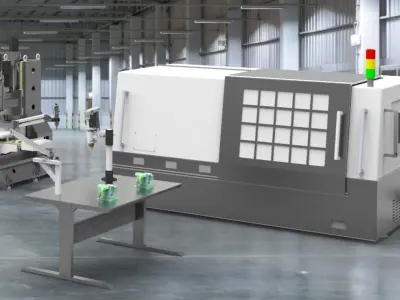 Assembly of machining equipments 3D model