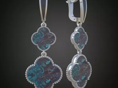 Earring 3D model 3D printable model 0171-7 3D print model