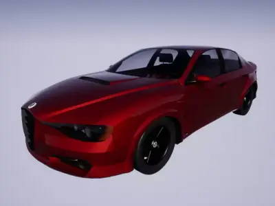 Car Rigged With LOD for Game Low-poly 3D model