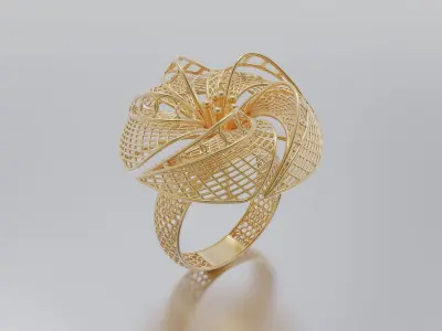 women ring 3D print model 3