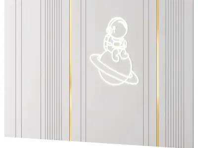 wall panel 3D model 7