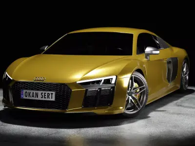 Audi R8 V10 Design and Rendering 3D model