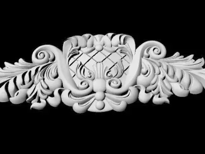 Central decor ornament for furniture 3D model 658