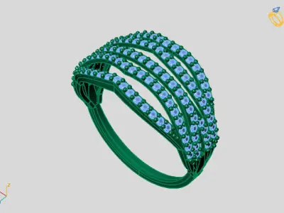 Women Ring 3DM Womens Ring 3d models 3D print model 3D print model 44