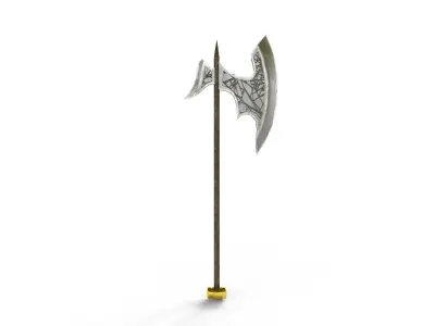 War Axe PBR game ready Low-poly 3D model
