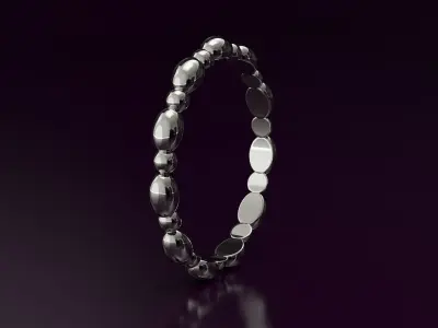 ellipse and sphere band Ring  Free 3D print model