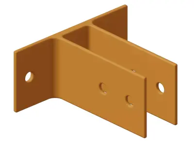 Plastic Double Ear Bracket 3D model