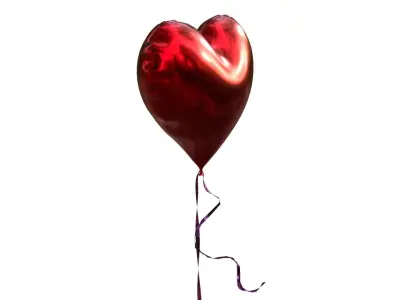 Red Heart Balloon 3D model