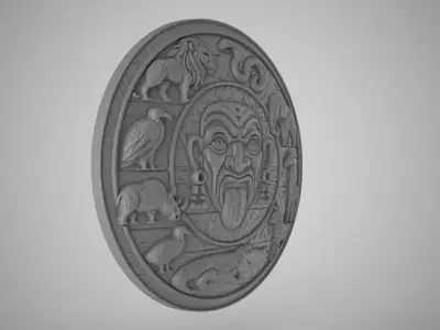 African Style Medallion 3D print model