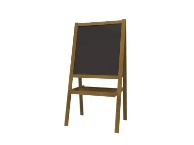 Easel Blackboard Low-poly 3D model