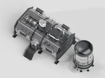Lunar habitat  3D model
