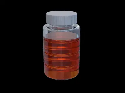 Oil analysis pump and sample bottles 3D model