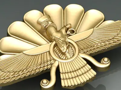 another Assyrian pendant 3D print model
