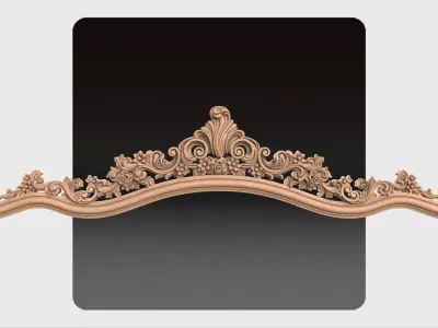 Carved decor ornament for cnc 34 3D model