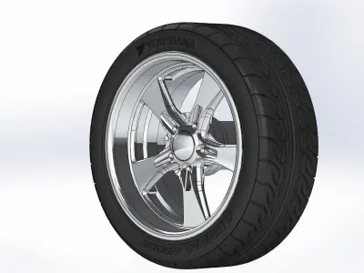 Custom wheels Budnik G5 18inch for scale model 3D print model