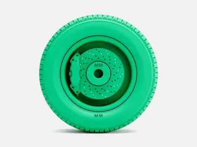 15x7 American Racing Vector Wheel BFGoodrich Radial Tire 3D print model