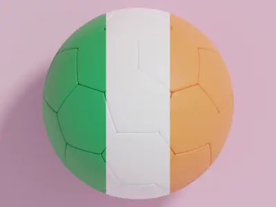 Flag Soccer Ball Collection 4 3D model