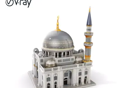 Majestic Mosque Architecture Model Pack Low-poly 3D model