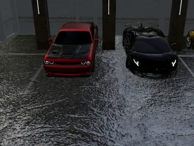 garage sport cars special 3d model 3D model