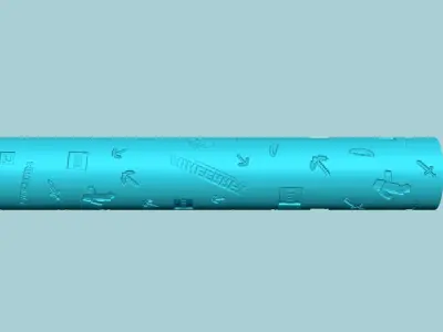 Texture Roll 68 Minecraft Negative - Fondant Decoration Maker 3D print model