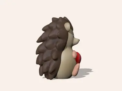Cute Heart Hedgehog - Valentine Day 3D print model