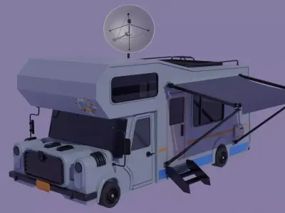 Camper Van Made With Blender 3D model