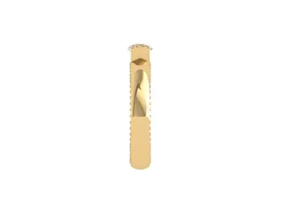 Solitaire Engagement Ring 3D print model 7