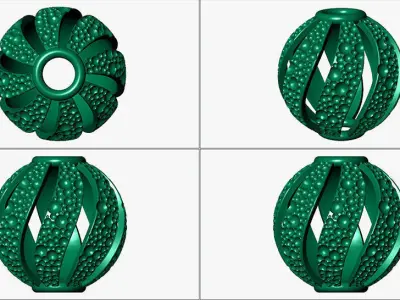 Spherical beads 3D print model