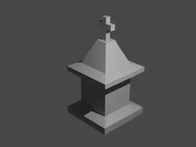 Gravestone church tower Free 3D model