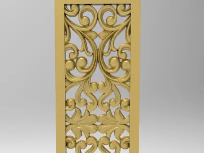 Wall decor panel 3d stl model for cnc Carving 3D print model purchase