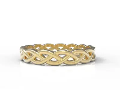 Celtic Knot Eternity Band Ring 4 mm wide 3D print model