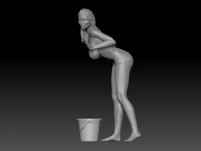 CAR WASH GIRL 2 3D print model