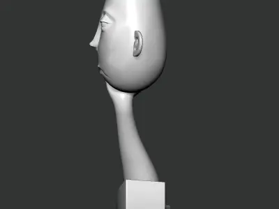 Face Vase Unimpressed Boy for 3D print 3D print model