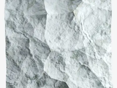 233-RockPanel piece of rock on wall 3D model