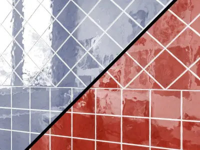 ARANDA 13X13 - Revestimiento Pasta Roja Efecto  3D model