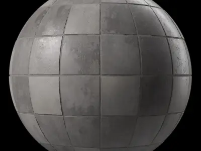 Pavement Materials 98- Concrete Tiling-  Sbsar Pbr 4k Seamless Texture