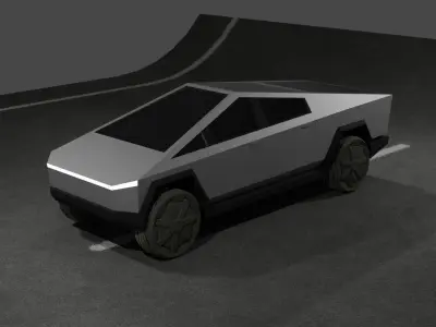 3D Tesla Cybertruck - Animated Textured Low-poly 3D model