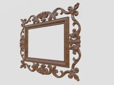 Wood Carved Frame 3D print model