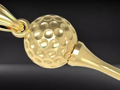 Golf Tee Pendant 3D print model