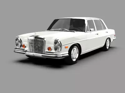 1973 Mercedes-Benz 300SEL Classic Luxury Sedan 3D Model 3D model