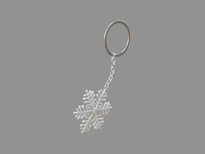  ice-star keychain white 3D model