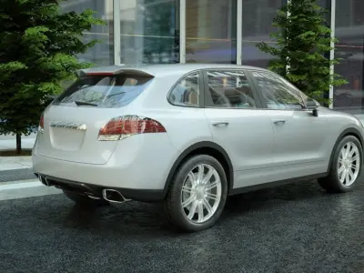 Generic car v2 SUV Low-poly 3D model